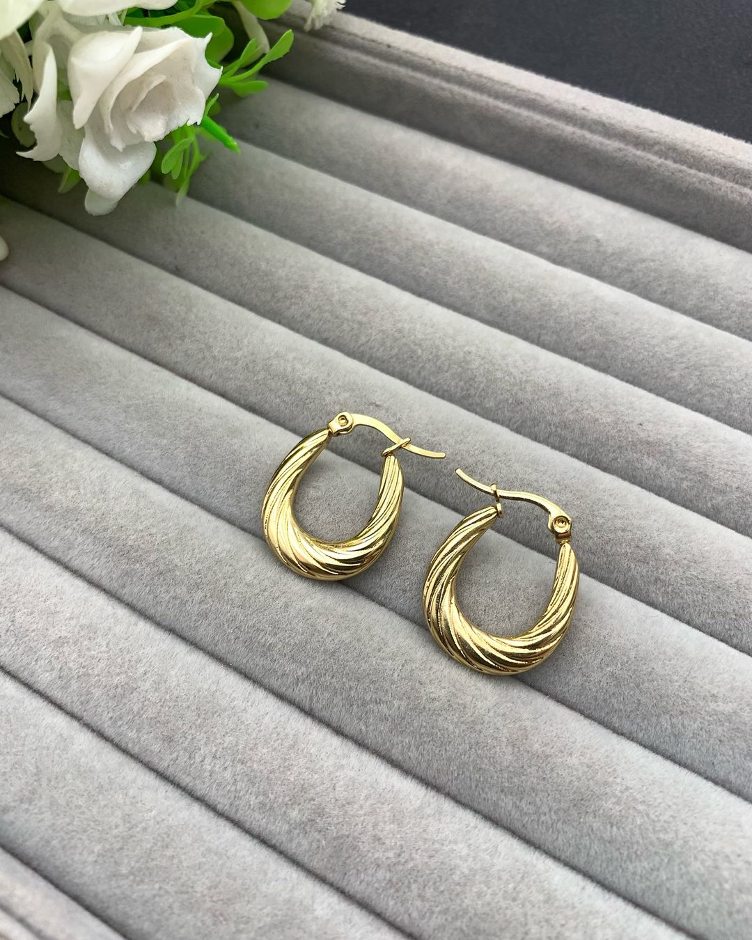 Gold-Plated Hoops